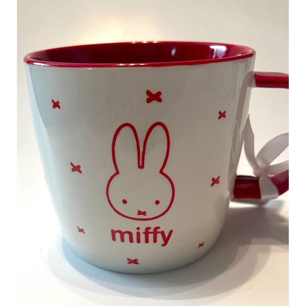 NWT Miffy by Magenta 22 Oz Ceramic Mug Red White Bunny Coffee Cup